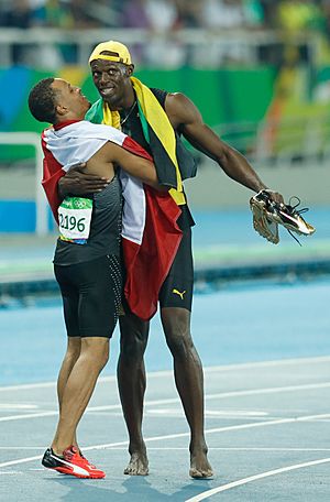 De Grasse and Bolt Rio 100m final 2016