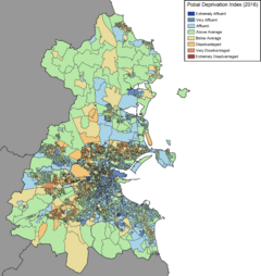 Deprivation Index Map of Dublin