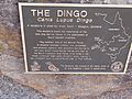 Dingo statue plaque, Jandowae, Queensland