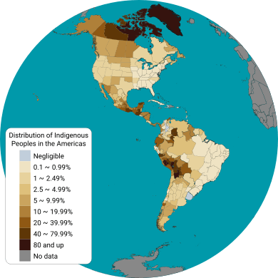 Distribution of Indigenous Peoples in the Americas