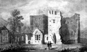 Engraving of Ashby de la Zouch Castle, 1831
