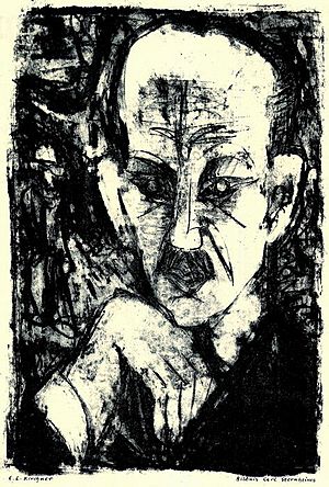 Ernst Ludwig Kirchner portrait of Carl Sternheim 1916