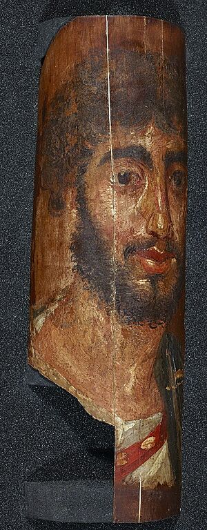 Fayum mummy portrait (160-170 AD) - British museum, EA65345