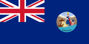 Flag of Barbados (1870–1966)