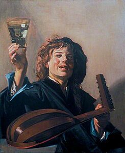 Frans Hals - Boy with a glass and a lute