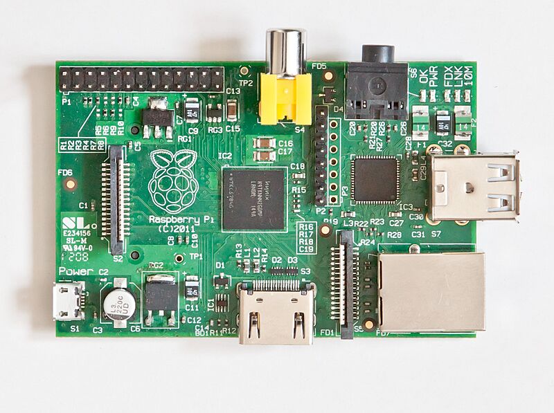 Front of Raspberry Pi