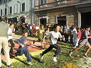 Genzano Infiorata Spallamento 20040621