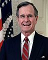George H. W. Bush, President of the United States, 1989 official portrait (cropped)