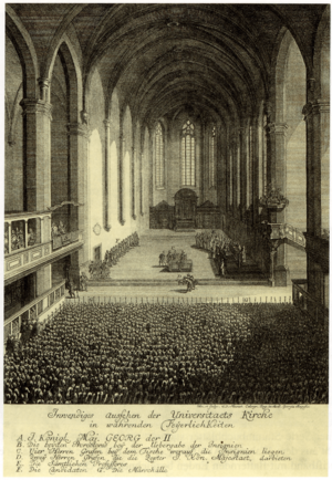 Goettingen - Innenansicht Paulinerkirche (1748)