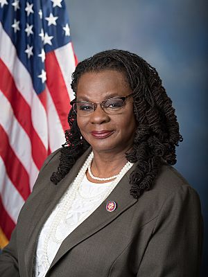 Gwen Moore, official portrait, 116th Congress.jpg