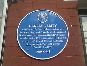 Hedley Verity Blue Plaque (5973862380)