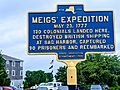 Historical landmark marker Meigs' Expedition