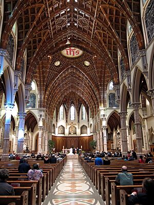Holy Name Cathedral (Chicago, Illinois) - interior, nave during a wedding