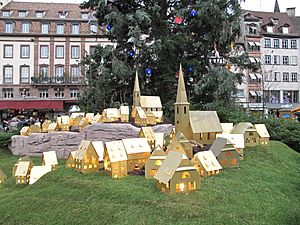 House models of the Christmas tree of Strasbourg