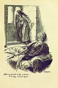 Illustration by C E Brock for Ivanhoe - opposite page256