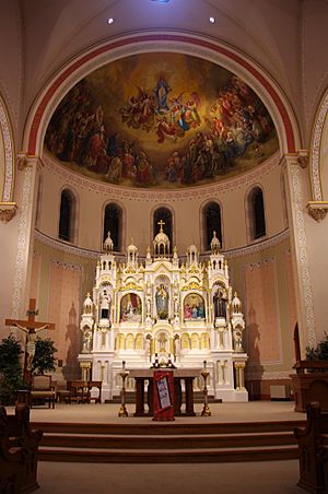 Immaculate Conception Catholic Church (Celina, Ohio) - interior, chancel and apse