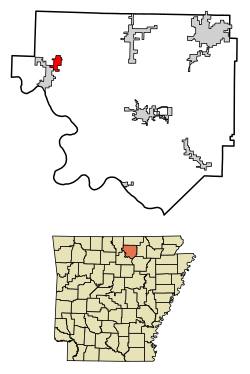 Location of Pineville in Izard County, Arkansas
