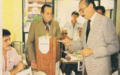Jorge Rafael Videla votando en 1983