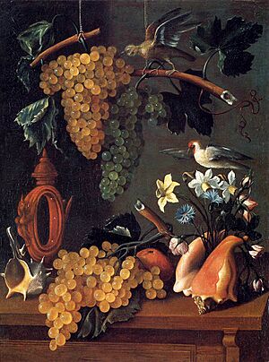 Juan de Espinosa-Still life with grapes