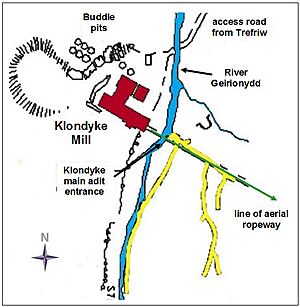 Klondyke mill and mine detail