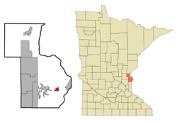 Location of the city of Shaferwithin Chisago County, Minnesota
