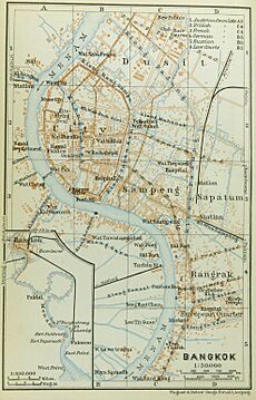 Map of Bangkok (Baedeker, 1914)