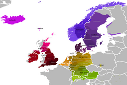 Map of Germanic languages