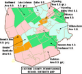 Map of Luzerne County Pennsylvania School Districts