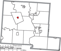 Location of Darbyville in Pickaway County