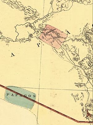 Maricopa and Pimas Villages, Military District of New Mexico 1858