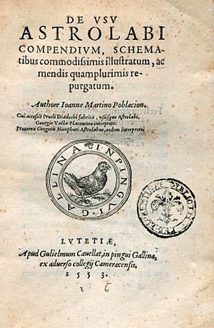 Martinez Siliceo, Juan – De usu astrolabi compendium, 1553 – BEIC 13246194