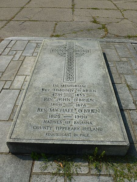 Memorial to Reverends O'Brien of Saint Patrick Church; Lowell, MA; 2011-09-03