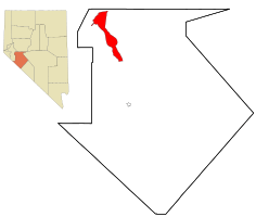Location of Schurz, Nevada