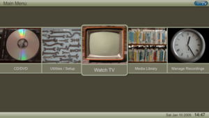MythTV-main menu