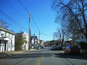 Looking east along Market Street (NY 199)