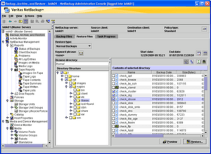 NetBackup Administration Console