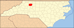 North Carolina Map Highlighting Yadkin County.PNG
