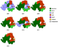 Northern Ireland election seats 1997-2019