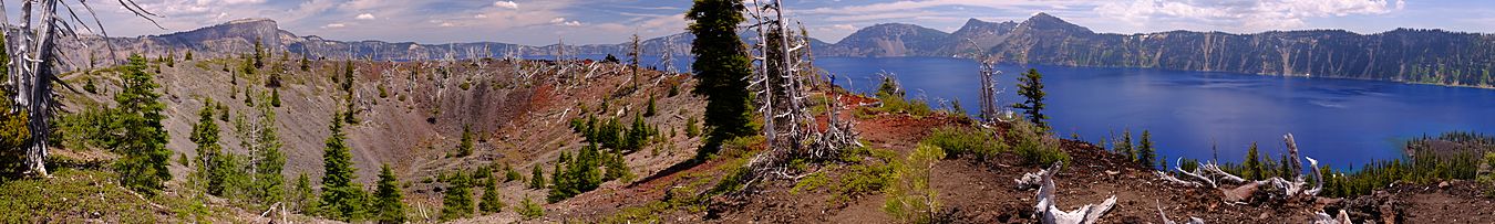 Panorama from rim of crater of Wizard Island
