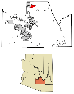 Location of Gold Canyon in Pinal County, Arizona