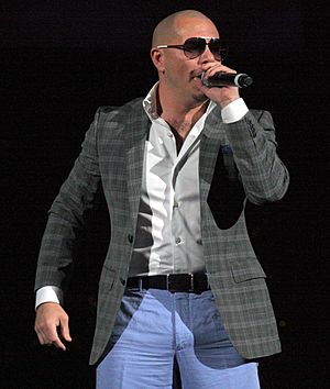 Pitbull the rapper in performance (2011)