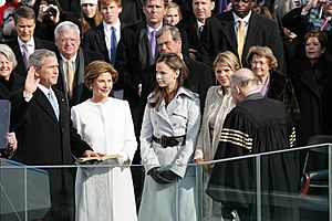 President George W. Bush takes the Oath of Office