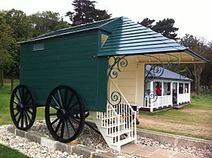 Queen Victoria's Bathing Machine in its new home on the sea shore - panoramio