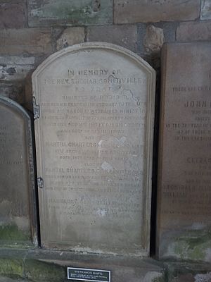 His grave in Jedburgh Abbey