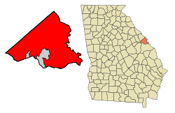 Location within Richmond County