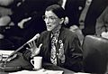 Ruth Bader Ginsburg at her confirmation hearing (a)