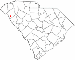 Location of Starr, South Carolina