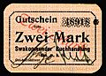SWA-15a-Swakopmunder Buchhandlung-Two Mark (1916)