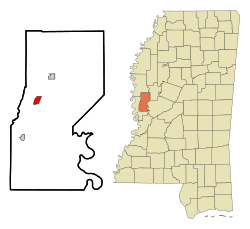Location of Rolling Fork, Mississippi