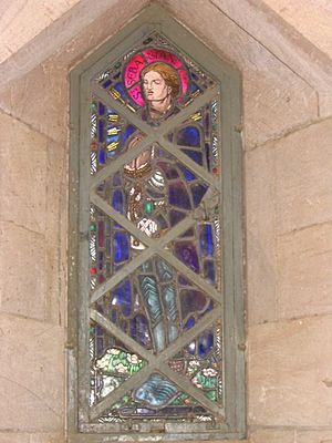 Stained Glass in the Republican Palace Museum, Khartoum, Sudan - Saint Sebastian.jpg